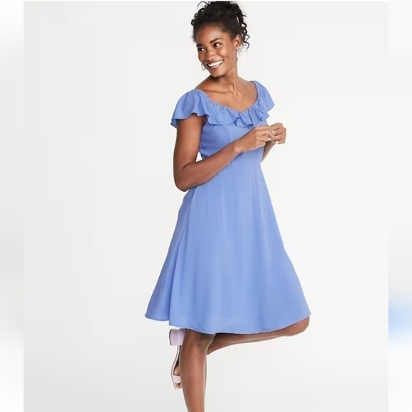 Old Navy Dresses & Skirts - Old Navy Cami Dress Large Ruffle Collar Lavender Purple Romantic Dress